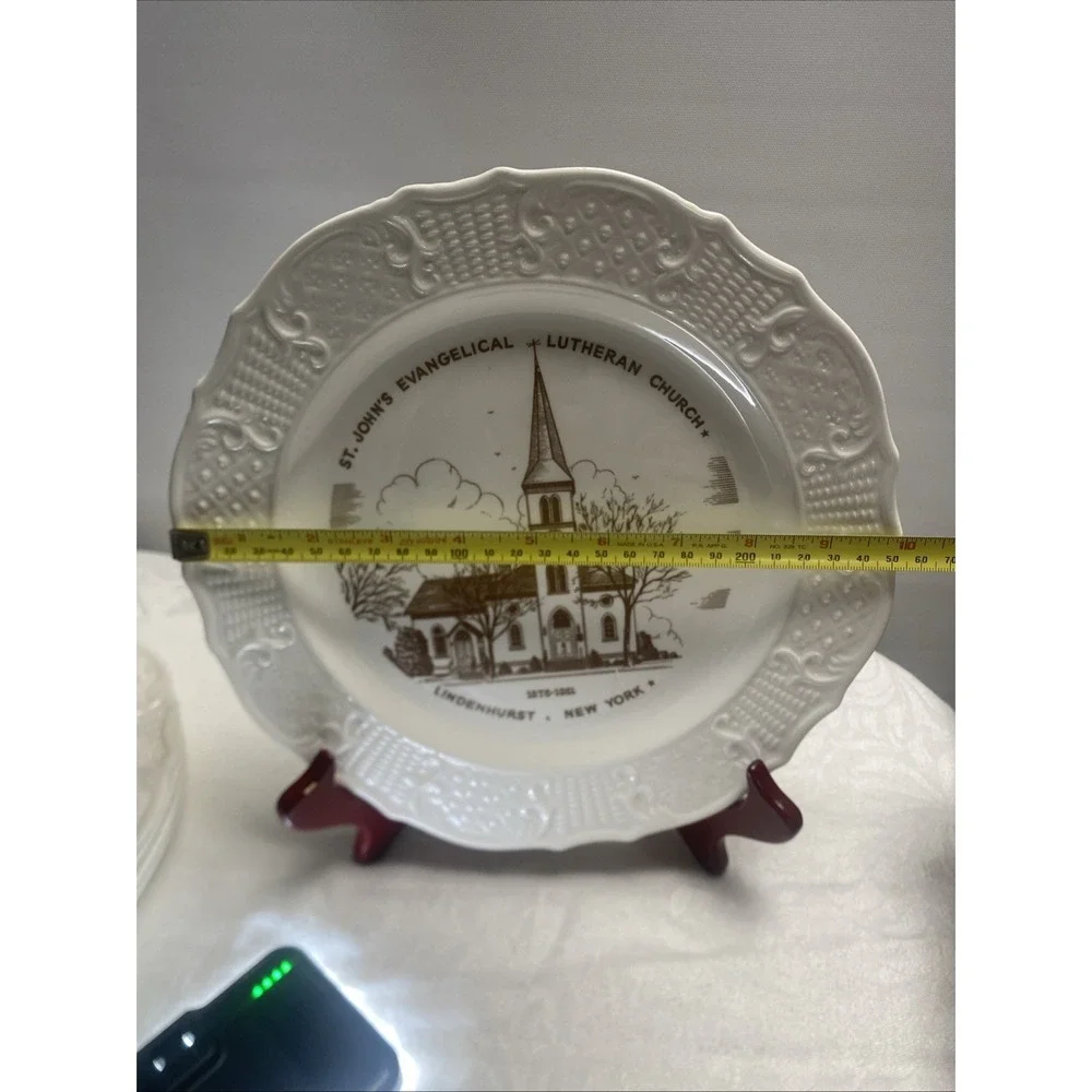 St. John's Evangelical‎ Lutheran CHURCH Display Plate Lindenhurst L.I. New York